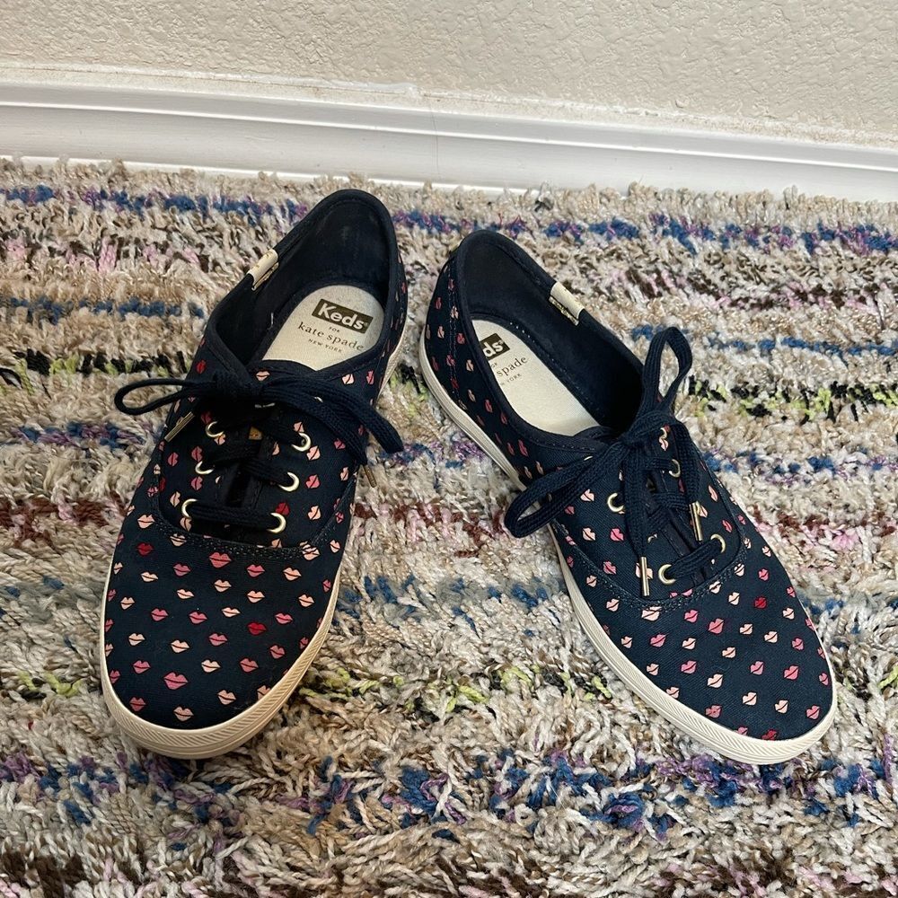 Keds X Kate spade lip print sneakers